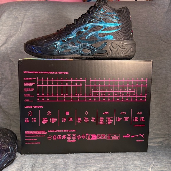 Men’s Puma LaMelo MB.04 "Reflections" basketball shoes in black-ravish 9.5 - Picture 16 of 17